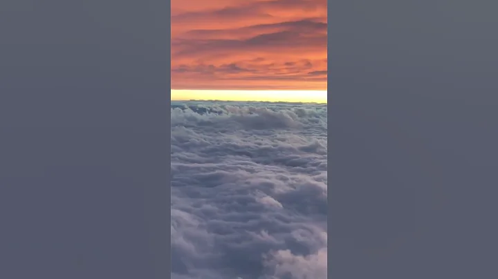 Airplane sandwiched between 2 stunning cloud layers! ✈️ #shorts #aviation #flight
