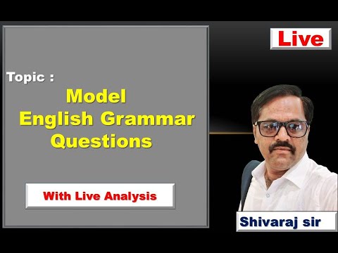 MCQ ON ENGLISH GRAMMAR LIVE CLASS - YouTube