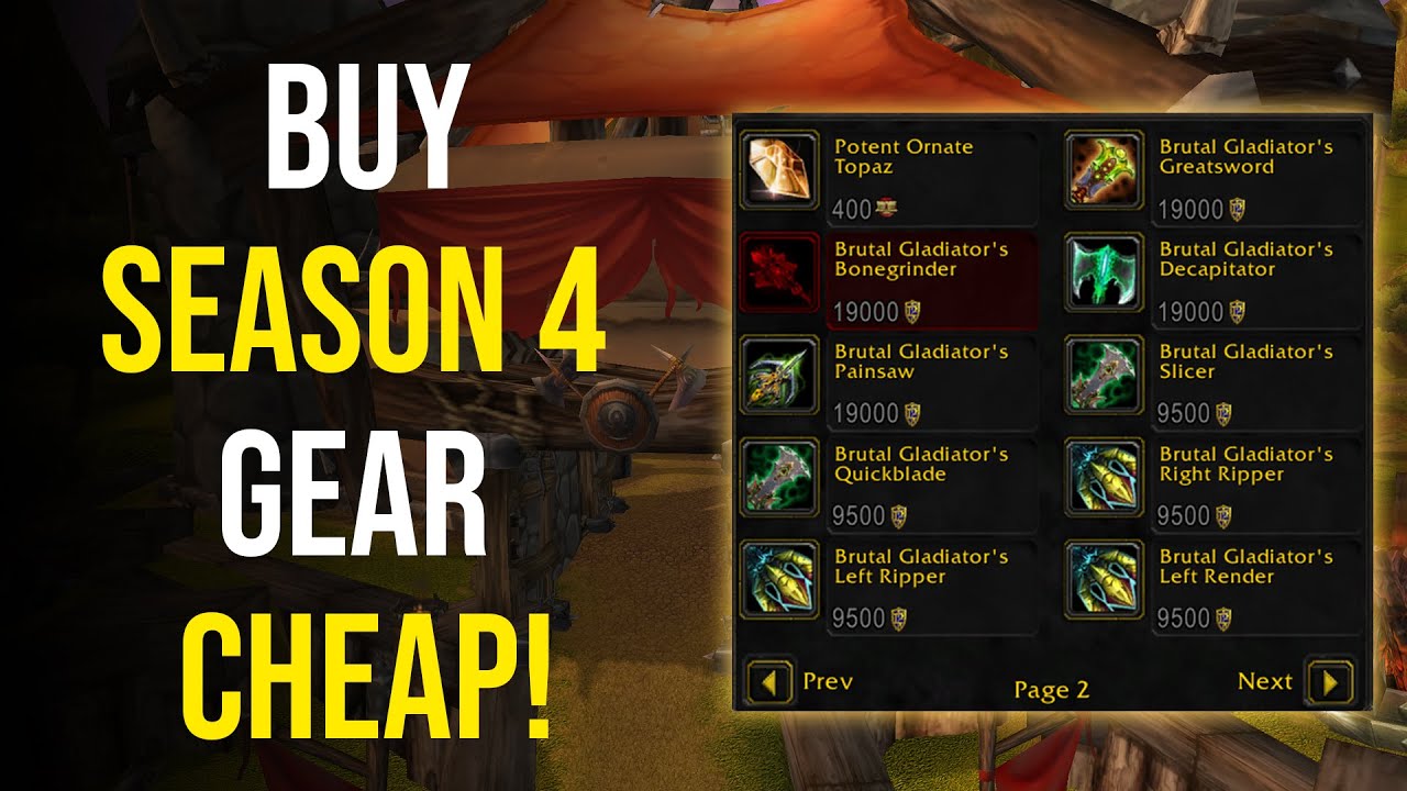 Blizzard Just Made Prepatch PVP Gear Even CHEAPER YouTube