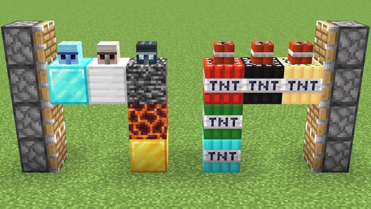 multi golem boss + multi tnt boss = ??? - YouTube