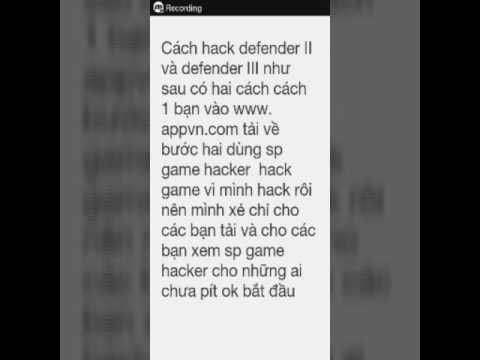 Cách hack game defender II và defender III