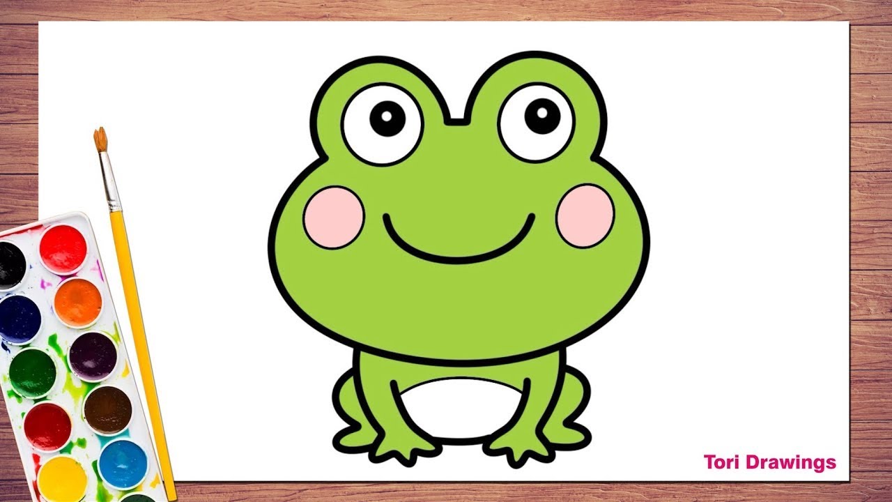 How to Draw a Frog for Kids & Toddlers Step by Step - YouTube
