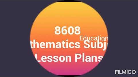 AIOU B.ed(1.5 Years) Book Code:-8608, Mathmatics Subject Lesson Plans Sample.