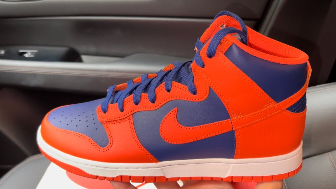 Nike Dunk High Blue Shoes - YouTube