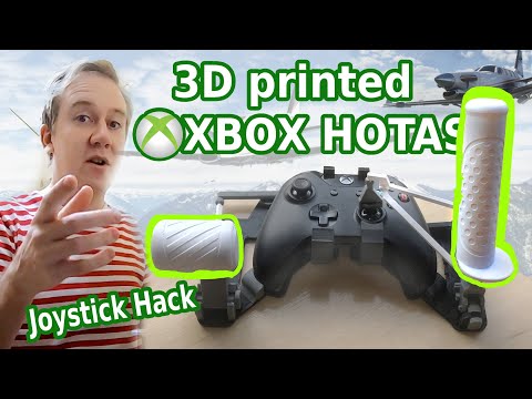 Make your XBOX gamepad into a joystick HOTAS with this 3D printed extension