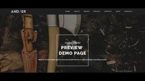 Andier   Responsive One Page & Multi Page Portfolio Theme