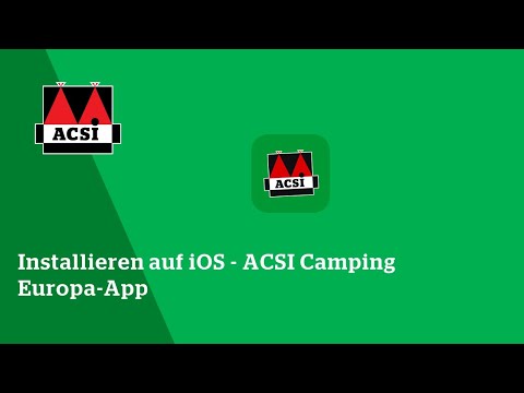 Installieren auf iOS - ACSI Camping Europa-App