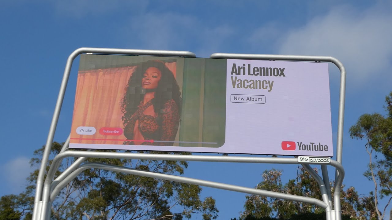 Ari Lennox Vacancy New Album YouTube Billboard Sunset Blvd Los Angeles California January 23, 2026