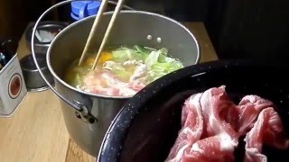 山梨の郷土料理、ほうとう作ってみた！外メシ67