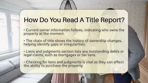 How Do You Read A Title Report? - CountyOffice.org