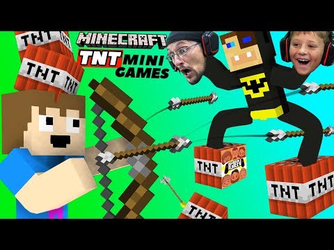 Fgteev Minecraft Tnt Mini Games Bow Spleef Tnt Race Run More Hypixel Youtube - tnt minecraft roblox id roblox mod idea 2019 10 11