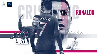 Tutorial 100 - Cristiano Ronaldo wallpaper design | CR7 | Photoshop screenshot 1