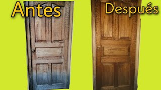 Como rebarnizar una  puerta fácil y rápido