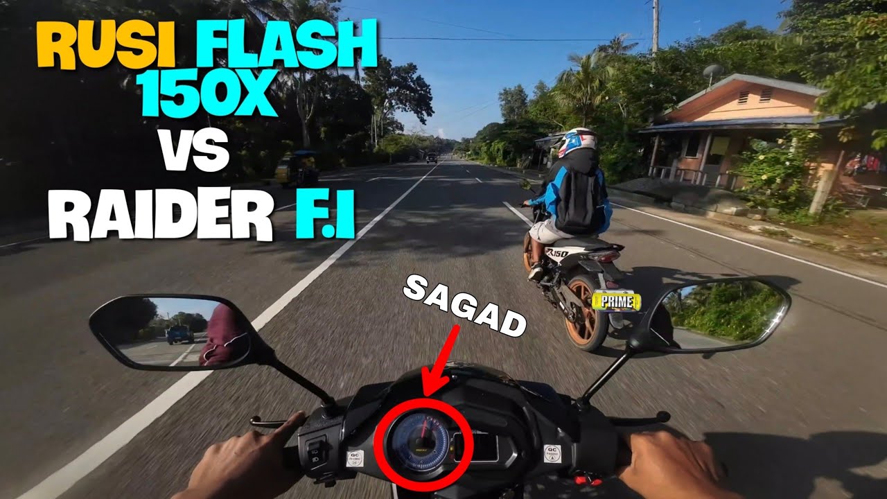 RUSI FLASH 150X VS RAIDER F.I |  KASKASERONG RAIDER F.I SINUBUKAN KONG HABULIN