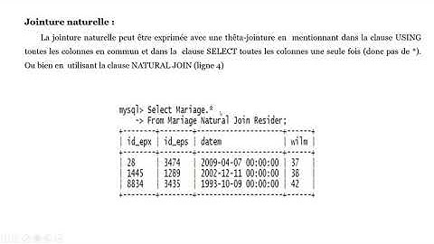 Bases de Données | 26 - SQL : SELECT (Recherche avec jointures)