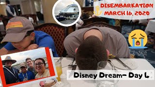 Disney Dream Day 4 | Disembarkation | Last Breakfast | The End