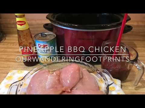 Crockpot Pineapple BBQ Chicken