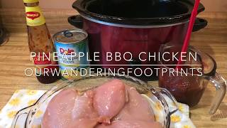 Crockpot Pineapple BBQ Chicken