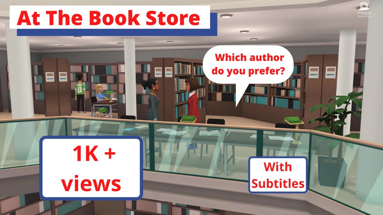 HOW TO TALK AT A BOOKSTORE || ENGLISH CONVERSATION WITH SUBTITLES - YouTube