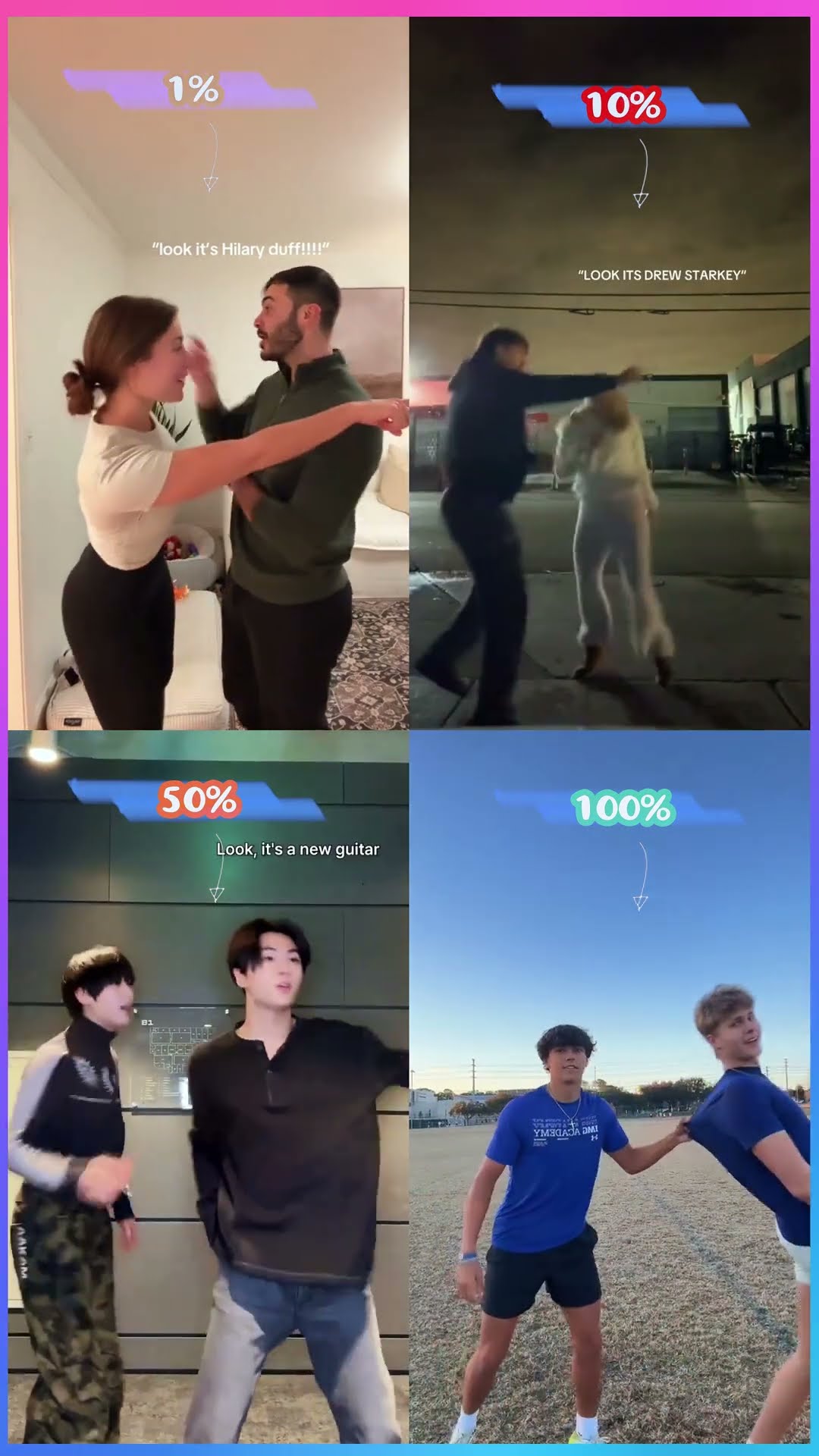 Who did the Best Dance ?? 1, 10, 50 or 100 #shorts #tiktok #viral #dance #cute #funny #trend