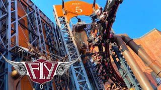 F.L.Y. & Rookburgh - Phantasialand | Launched Flying Roller Coaster!