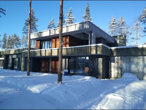 Обзор строительства современного монолитного дома по проекту М390
