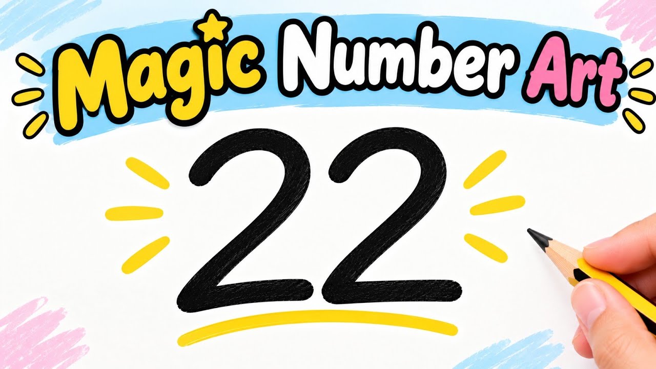 How To Draw a Cute Mouse & Bird From Number 22🐦🐭|Easy Number