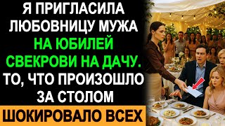 видео: Я Пригласила Любовницу Мужа На Юбилей Свекрови На Дачу — То Что Произошло За Столом Шокировало Всех картинка: Я Пригласила Любовницу Мужа На Юбилей Свекрови На Дачу — То Что Произошло За Столом Шокировало Всех