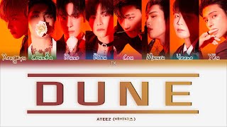 ATEEZ - Dune [ПЕРЕВОД НА РУССКИЙ/КИРИЛЛИЗАЦИЯ Color Coded Lyrics]