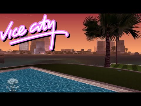 10 Hours Of GTA Vice City Night Ambience Lofi Beats Over The Ocean And Pool With City Views