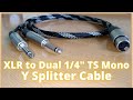 How to make XLR to TS cable | XLR to dual 1/4 ts cable