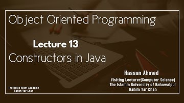 Lecture 13 Constructor and its Types in Java in Urdu/Hindi | Object Oriented Programming