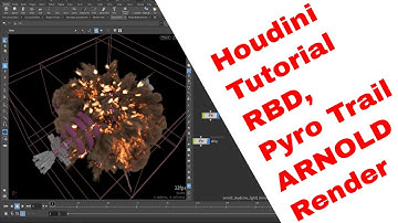 Space Ship Destruction, Houdini Tutorial on RBD, Pyro simulation with trail, Arnold Render