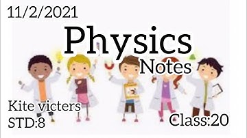 Kite victers /std:8 /physics/notes/class:20/11-2-2021