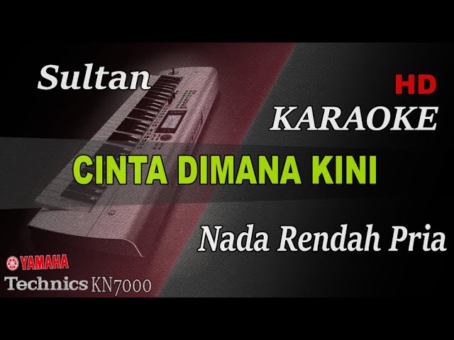 SULTAN  - CINTA DIMANA KINI ( NADA RENDAH PRIA ) || KARAOKE class=
