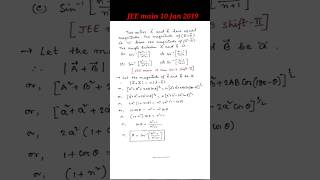 Two vectors A and B have equal magnitudes. The magnitude of (A+B) is n times of the magnitude of