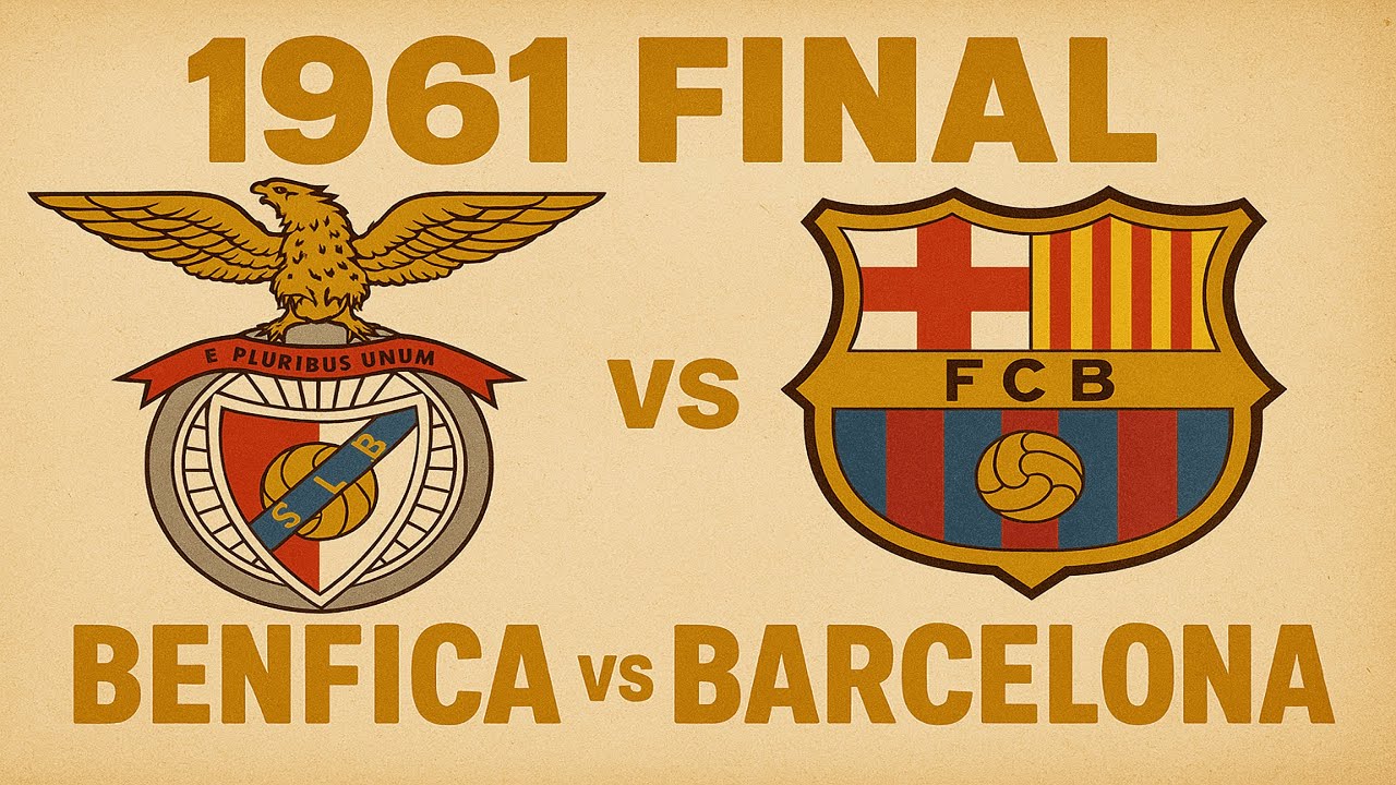 1961 European Cup Final – Benfica vs Barcelona | Retro Football Glory ⚽🔥