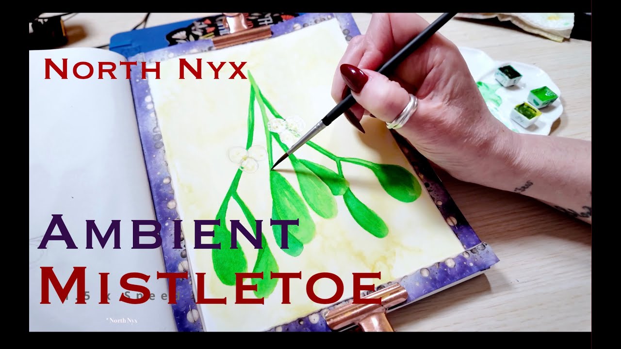 EASY Mistletoe Watercolour ✨ AMBI ✨ Music with No Voice