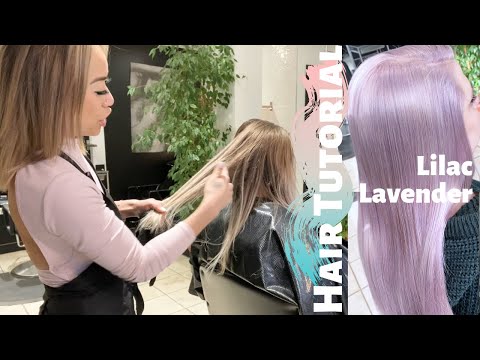 Gøre en indsats mm krave blonde bombshell / lilac lavender hair / bleaching out long roots hair  tutorial hair strategies 🧙‍♂️ - YouTube