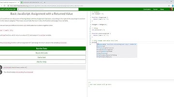 Basic JavaScript  Assignment with a Returned Value 54/111  Learn freeCodeCamp