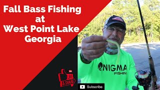 Fall Bass Fishing at West Point Lake, Georgia - Lures and Rods Setups