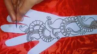 easy Arabic mehendi design/simple and beautiful front hand mehendi design/mehendi design/heena desig