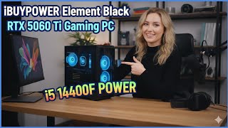 iBUYPOWER Element Black RTX 5060 Ti Gaming PC Delivers i5 14400F Power