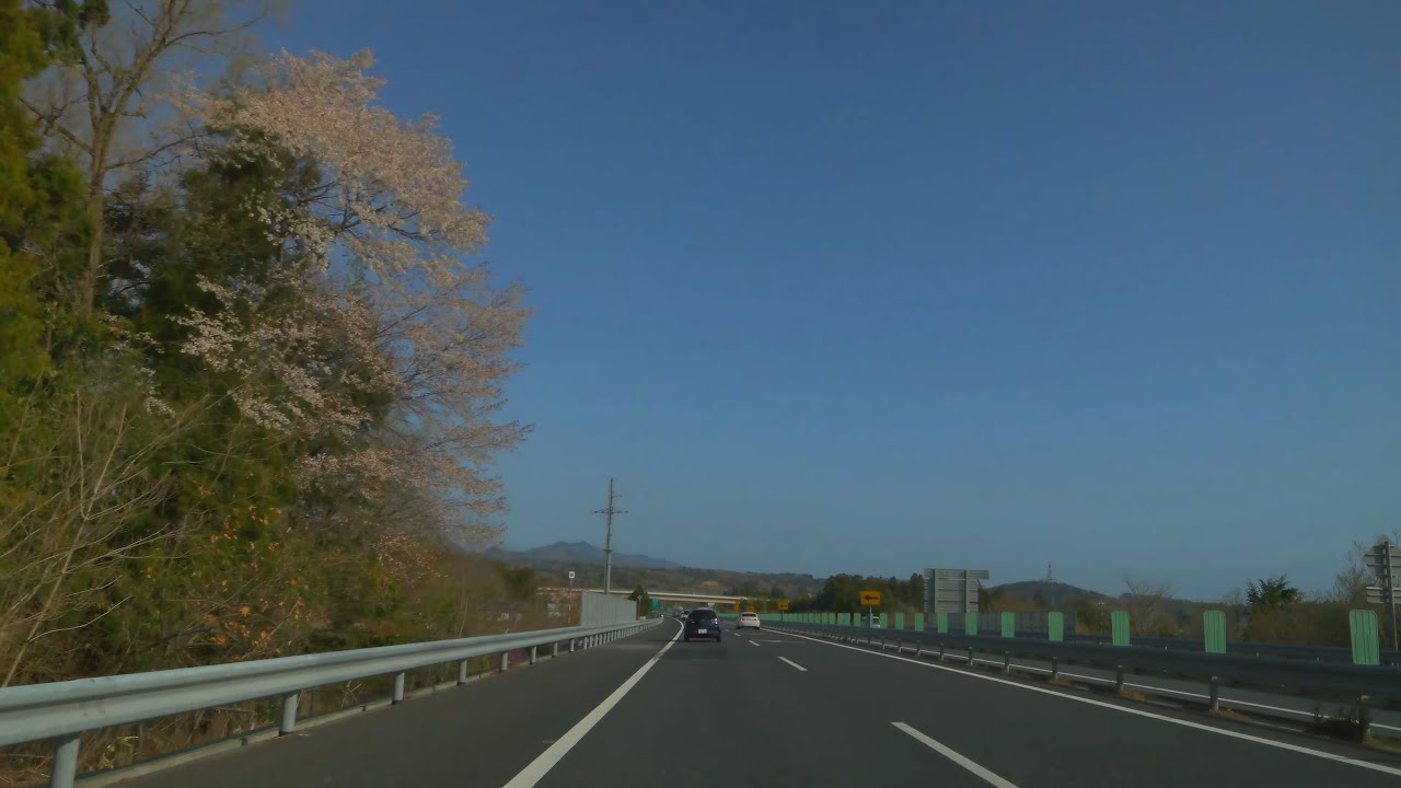 【常磐自動車道】起点から終点 仙台東部道路,仙台東ICまで【早朝、朝焼け、春】