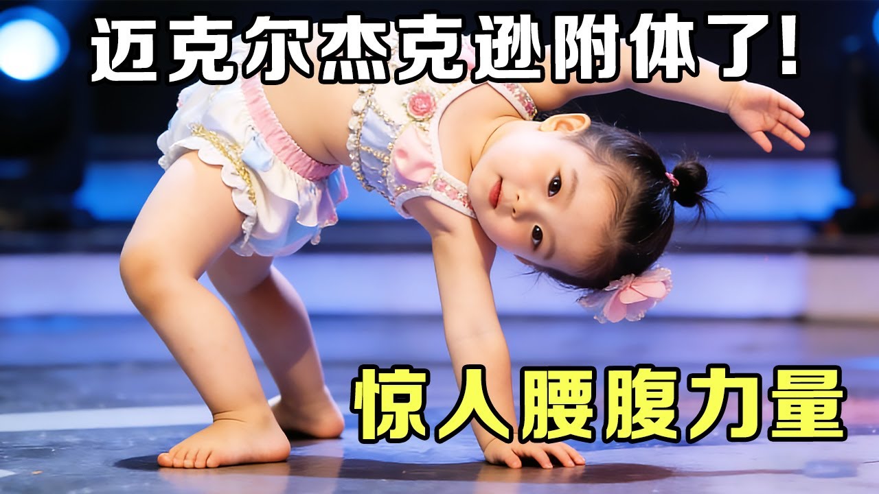 迈克尔杰克逊附体了!12个月女宝惊人腰腹力量,复刻MJ45度,看呆全场【家有好baby】