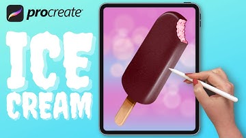 Realistic Ice Cream Drawing - Easy PROCREATE Tutorial