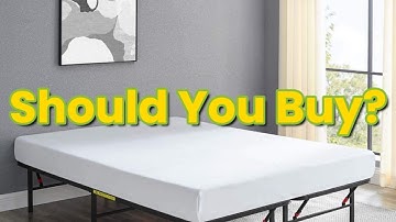 Amazon Basics Foldable, 14" Metal Platform Bed Frame w/ Tool-Free Assembly, No Box Spring Need- Full