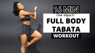 16 MIN FULL BODY TABATA WORKOUT| low impact, no jumping, apartment friendly