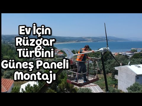 Ev için İstabreeze 2 KW Rüzgar Türbini ve 3 Kw Güneş Paneli Sistemi Kurulumu - Ekonomik Solar