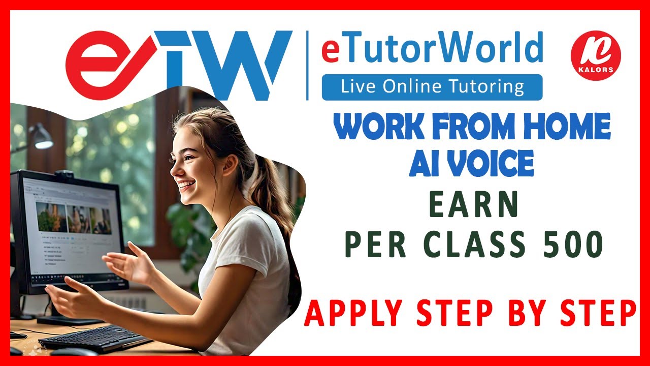 Work From home | Online Job | e Tutor World - YouTube